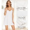 image:imageWiWi Women Cotton Sexy Lace Slip Nightgowns Spaghetti Strap Sleeveless Summer Sleep Dress Chemise lingerie sleepwear SXXLAwhite