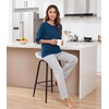 image:imageWiWi Womens 34 Sleeve Pajamas Set Soft Cooling Bamboo Viscose Top with Pants Sleepwear Plus Size Pjs S4X with PocketsAink Bluelight Grey