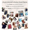 image:imageWiWi Womens 34 Sleeve Pajamas Set Soft Cooling Bamboo Viscose Top with Pants Sleepwear Plus Size Pjs S4X with PocketsAnavylight Grey