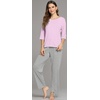 image:imageWiWi Womens 34 Sleeve Pajamas Set Soft Cooling Bamboo Viscose Top with Pants Sleepwear Plus Size Pjs S4X with PocketsApurpleheather Grey