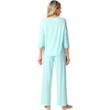 image:imageWiWi Womens 34 Sleeve Pajamas Set Soft Cooling Bamboo Viscose Top with Pants Sleepwear Plus Size Pjs S4X with PocketsBaqua