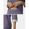 image:imageWiWi Womens 34 Sleeve Pajamas Set Soft Cooling Bamboo Viscose Top with Pants Sleepwear Plus Size Pjs S4X with PocketsBpurplish Grey