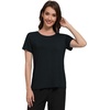 image:imageWiWi Womens Bamboo Viscose Scoop Neck Short Sleeve T Shirt Casual Summer Cooling Basic Tee Tops Soft Lounge Pajamas SXXLAblack