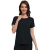 image:imageWiWi Womens Bamboo Viscose Scoop Neck Short Sleeve T Shirt Casual Summer Cooling Basic Tee Tops Soft Lounge Pajamas SXXLAblack
