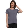 image:imageWiWi Womens Bamboo Viscose Scoop Neck Short Sleeve T Shirt Casual Summer Cooling Basic Tee Tops Soft Lounge Pajamas SXXLAdark Grey