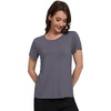 image:imageWiWi Womens Bamboo Viscose Scoop Neck Short Sleeve T Shirt Casual Summer Cooling Basic Tee Tops Soft Lounge Pajamas SXXLAdark Grey