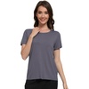 image:imageWiWi Womens Bamboo Viscose Scoop Neck Short Sleeve T Shirt Casual Summer Cooling Basic Tee Tops Soft Lounge Pajamas SXXLAdark Grey