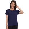 image:imageWiWi Womens Bamboo Viscose Scoop Neck Short Sleeve T Shirt Casual Summer Cooling Basic Tee Tops Soft Lounge Pajamas SXXLAnavy