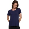 image:imageWiWi Womens Bamboo Viscose Scoop Neck Short Sleeve T Shirt Casual Summer Cooling Basic Tee Tops Soft Lounge Pajamas SXXLAnavy