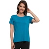 image:imageWiWi Womens Bamboo Viscose Scoop Neck Short Sleeve T Shirt Casual Summer Cooling Basic Tee Tops Soft Lounge Pajamas SXXLAteal Blue