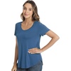 image:imageWiWi Womens Bamboo Viscose Scoop Neck Short Sleeve T Shirt Casual Summer Cooling Basic Tee Tops Soft Lounge Pajamas SXXLBprussian Blue