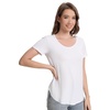 image:imageWiWi Womens Bamboo Viscose Scoop Neck Short Sleeve T Shirt Casual Summer Cooling Basic Tee Tops Soft Lounge Pajamas SXXLBraw White