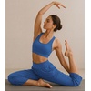 image:imageWiWi Womens Bamboo Viscose Super Soft Capri Wide Leg Yoga Pants Capris Sweatpants Lounge Bottoms with Pockets SXXLBright Blue
