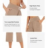 image:imageWiWi Womens Bamboo Viscose Super Soft Capri Wide Leg Yoga Pants Capris Sweatpants Lounge Bottoms with Pockets SXXLKhaki