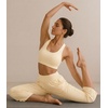 image:imageWiWi Womens Bamboo Viscose Super Soft Capri Wide Leg Yoga Pants Capris Sweatpants Lounge Bottoms with Pockets SXXLLight Beige