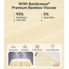 image:imageWiWi Womens Bamboo Viscose Super Soft Capri Wide Leg Yoga Pants Capris Sweatpants Lounge Bottoms with Pockets SXXLLight Beige