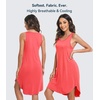 image:imageWiWi Womens Cooling Nightgowns Bamboo Viscose Sleeveless Sleep Shirts Super Soft Tank Night Dress Plus Size Sleepwear S4XAcoral