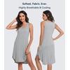 image:imageWiWi Womens Cooling Nightgowns Bamboo Viscose Sleeveless Sleep Shirts Super Soft Tank Night Dress Plus Size Sleepwear S4XAgrey White Stripe