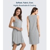 image:imageWiWi Womens Cooling Nightgowns Bamboo Viscose Sleeveless Sleep Shirts Super Soft Tank Night Dress Plus Size Sleepwear S4XAheather Grey