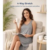 image:imageWiWi Womens Cooling Nightgowns Bamboo Viscose Sleeveless Sleep Shirts Super Soft Tank Night Dress Plus Size Sleepwear S4XAheather Grey Stripe