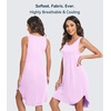 image:imageWiWi Womens Cooling Nightgowns Bamboo Viscose Sleeveless Sleep Shirts Super Soft Tank Night Dress Plus Size Sleepwear S4XAlight Purple