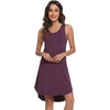 image:imageWiWi Womens Cooling Nightgowns Bamboo Viscose Sleeveless Sleep Shirts Super Soft Tank Night Dress Plus Size Sleepwear S4XAmulberry