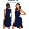 image:imageWiWi Womens Cooling Nightgowns Bamboo Viscose Sleeveless Sleep Shirts Super Soft Tank Night Dress Plus Size Sleepwear S4XAnavy