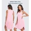 image:imageWiWi Womens Cooling Nightgowns Bamboo Viscose Sleeveless Sleep Shirts Super Soft Tank Night Dress Plus Size Sleepwear S4XApink
