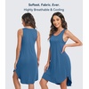image:imageWiWi Womens Cooling Nightgowns Bamboo Viscose Sleeveless Sleep Shirts Super Soft Tank Night Dress Plus Size Sleepwear S4XAprussian Blue