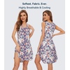 image:imageWiWi Womens Cooling Nightgowns Bamboo Viscose Sleeveless Sleep Shirts Super Soft Tank Night Dress Plus Size Sleepwear S4XApurpleFloral