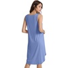 image:imageWiWi Womens Cooling Nightgowns Bamboo Viscose Sleeveless Sleep Shirts Super Soft Tank Night Dress Plus Size Sleepwear S4XAsky Blue