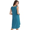 image:imageWiWi Womens Cooling Nightgowns Bamboo Viscose Sleeveless Sleep Shirts Super Soft Tank Night Dress Plus Size Sleepwear S4XAteal Blue