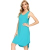 image:imageWiWi Womens Cooling Nightgowns Bamboo Viscose Sleeveless Sleep Shirts Super Soft Tank Night Dress Plus Size Sleepwear S4XAturquoise