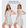image:imageWiWi Womens Cooling Nightgowns Bamboo Viscose Sleeveless Sleep Shirts Super Soft Tank Night Dress Plus Size Sleepwear S4XAwhiteGreen Dots