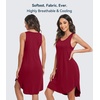 image:imageWiWi Womens Cooling Nightgowns Bamboo Viscose Sleeveless Sleep Shirts Super Soft Tank Night Dress Plus Size Sleepwear S4XAwine