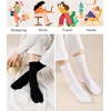 image:imageWiWi Womens Crew Socks Viscose Bamboo Casual Socks Super Soft Seamless Toe Sock Solid Cozy Calf Socks 6 PairsBlack 6 Pairs
