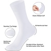 image:imageWiWi Womens Crew Socks Viscose Bamboo Casual Socks Super Soft Seamless Toe Sock Solid Cozy Calf Socks 6 PairsWhite 6 Pairs
