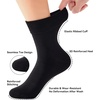 image:imageWiWi Womens Crew Socks Viscose Bamboo Casual Socks Super Soft Seamless Toe Sock Solid Cozy Calf Socks 6 PairsWhiteblack 6 Pairs