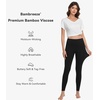 image:imageWiWi Womens Leggings Thermal Warm Underwear Pants Soft Long Johns Viscose from Bamboo Baselayer Pant SXXLBblack