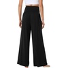 image:imageWiWi Womens Pajama Pants Bamboo Viscose Super Soft Wide Leg Palazzo Lounge Yoga Cooling Sleep Bottoms with Pockets SXXLAblack