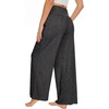 image:imageWiWi Womens Pajama Pants Bamboo Viscose Super Soft Wide Leg Palazzo Lounge Yoga Cooling Sleep Bottoms with Pockets SXXLAcharcoal Heather