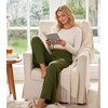 image:imageWiWi Womens Pajama Pants Bamboo Viscose Super Soft Wide Leg Palazzo Lounge Yoga Cooling Sleep Bottoms with Pockets SXXLAdark Army Green