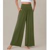 image:imageWiWi Womens Pajama Pants Bamboo Viscose Super Soft Wide Leg Palazzo Lounge Yoga Cooling Sleep Bottoms with Pockets SXXLAdark Army Green