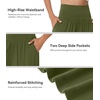 image:imageWiWi Womens Pajama Pants Bamboo Viscose Super Soft Wide Leg Palazzo Lounge Yoga Cooling Sleep Bottoms with Pockets SXXLAdark Army Green