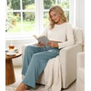 image:imageWiWi Womens Pajama Pants Bamboo Viscose Super Soft Wide Leg Palazzo Lounge Yoga Cooling Sleep Bottoms with Pockets SXXLAdusty Blue