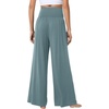 image:imageWiWi Womens Pajama Pants Bamboo Viscose Super Soft Wide Leg Palazzo Lounge Yoga Cooling Sleep Bottoms with Pockets SXXLAdusty Blue