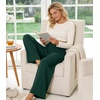 image:imageWiWi Womens Pajama Pants Bamboo Viscose Super Soft Wide Leg Palazzo Lounge Yoga Cooling Sleep Bottoms with Pockets SXXLAfence Green