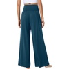 image:imageWiWi Womens Pajama Pants Bamboo Viscose Super Soft Wide Leg Palazzo Lounge Yoga Cooling Sleep Bottoms with Pockets SXXLAink Blue