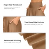 image:imageWiWi Womens Pajama Pants Bamboo Viscose Super Soft Wide Leg Palazzo Lounge Yoga Cooling Sleep Bottoms with Pockets SXXLAkhaki