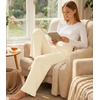 image:imageWiWi Womens Pajama Pants Bamboo Viscose Super Soft Wide Leg Palazzo Lounge Yoga Cooling Sleep Bottoms with Pockets SXXLAlight Beige
